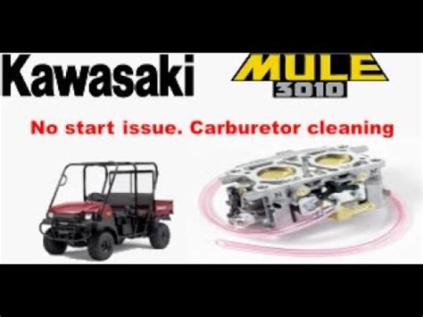See flushing out ski SBT video and flushing out ski tutorial These procedures also apply to running engine out of water. . Kawasaki mule 3010 turns over but wont start